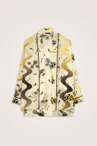 İman'ın Gülü Sarı Tivil İpek Kimono - Imannoor (1)