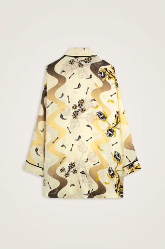 İman'ın Gülü Sarı Tivil İpek Kimono - Imannoor (2)