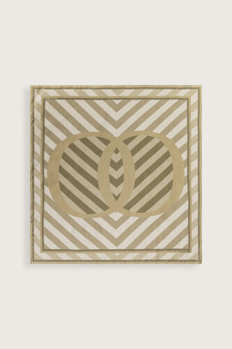 Çizgi Noor Bej Tivil İpek Eşarp 90x90 - Imannoor (2)