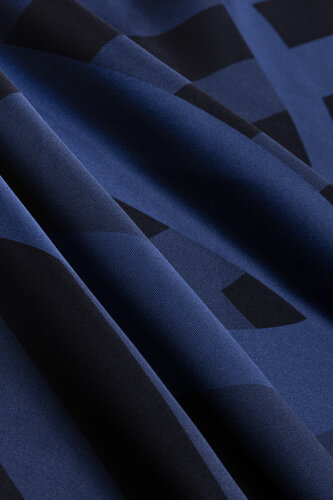 Çizgi Noor Lacivert Tivil İpek Eşarp 90x90 - Imannoor (4)