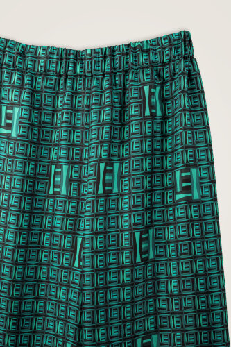 Sepet Yeşil Tivil İpek Pantolon - Imannoor (2)