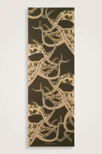 İmannoor X Rawdah Ahtapot Yeşil Floş Viskon Şal 