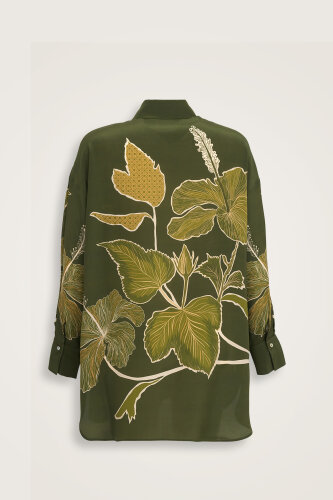 İmannoor x Rawdah Mekke Gülü Yeşil İpek Gömlek - 2