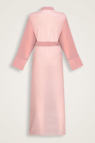 İmannoor x Rawdah Monogram Degrade Pembe İpek Kimono - Imannoor (1)
