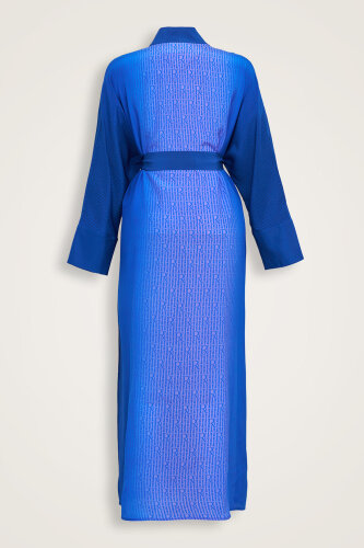 İmannoor x Rawdah Monogram Degrade Saks İpek Kimono - Imannoor (1)