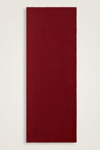 Zincir Kare Bordo Pamuk İpek Şal 70x210 - 2