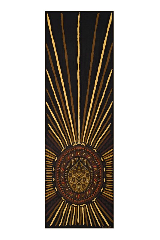 Indian Silk Shawl Gold - 1