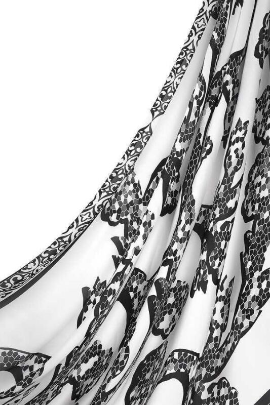 Ivy Silk Shawl White - 5