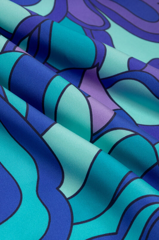 Joy Saks-Turquoise Twill Silk Scarf - 4