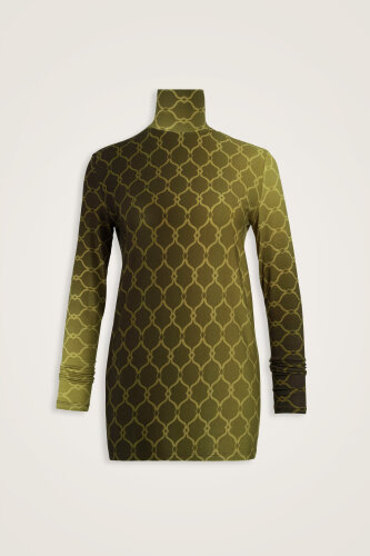 Kafes Degrade Haki Uzun Penye Bluz - Imannoor