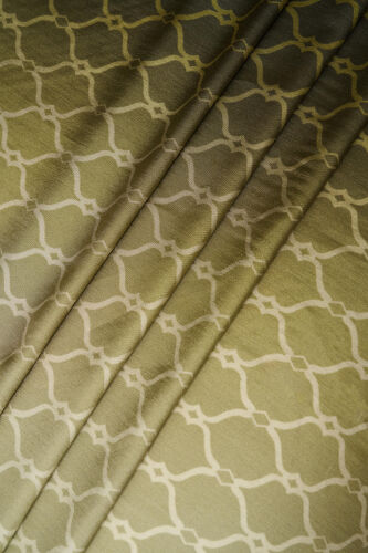 Kafes Degrade Yeşil Floş Viskon Şal 70x210 - 6