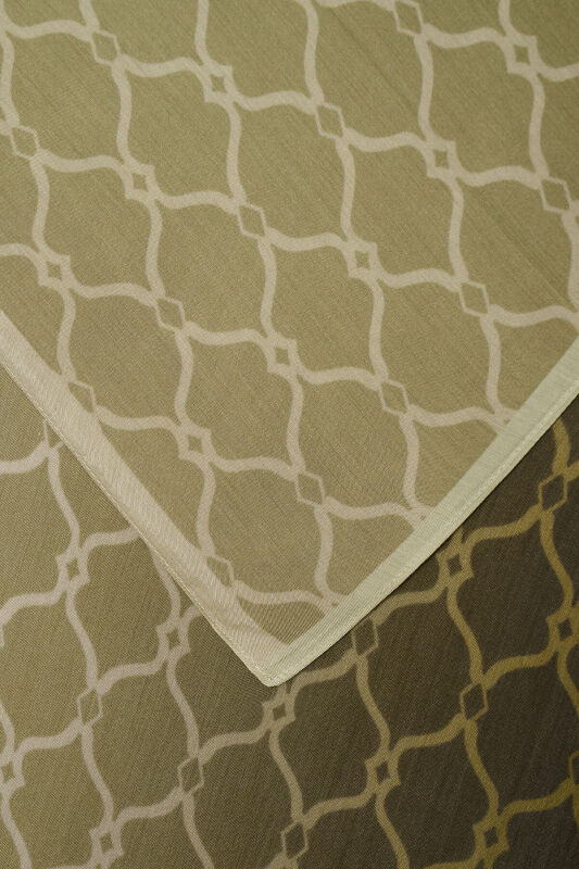 Kafes Degrade Yeşil Floş Viskon Şal 70x210 - 4