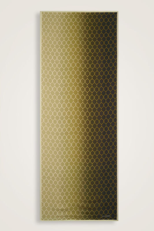 Kafes Degrade Yeşil Floş Viskon Şal 70x210 - 2