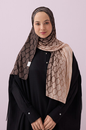 Kafes Gri Degrade Supreme Şal 70x175 - Imannoor