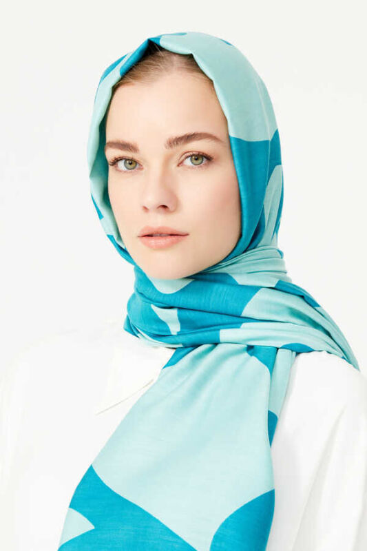 Karalama Mavi Şal - 4