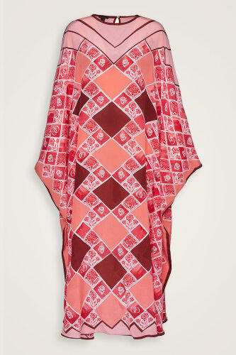  Karanfil Kutusu Bordo İpek Kaftan - Imannoor