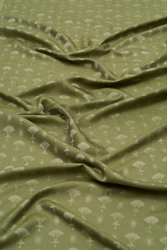 Karanfil Monogram Açık Yeşil İpek Şal - 3