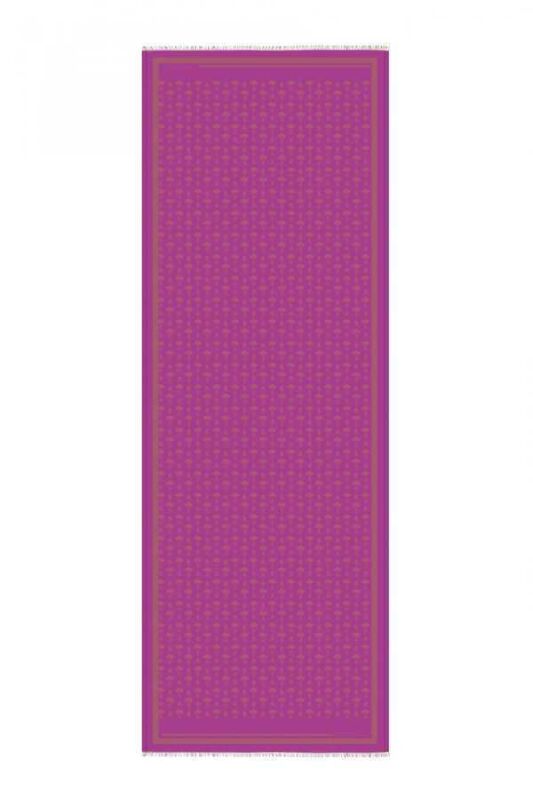 Karanfil Monogram Mor İpek Şal - 1