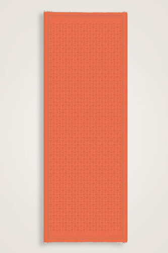 Karanfil Monogram Turuncu İpek Şal 68x200 - Imannoor (1)