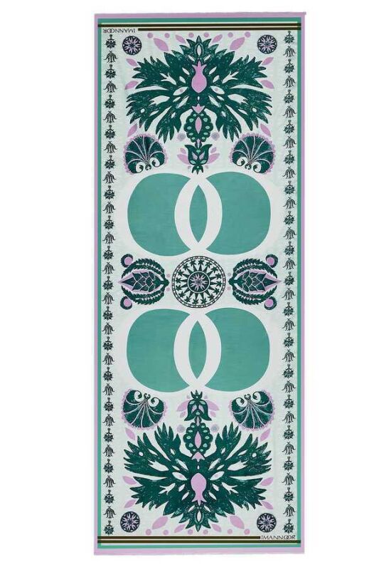 Karanfil Noor Yeşil Şal - 1