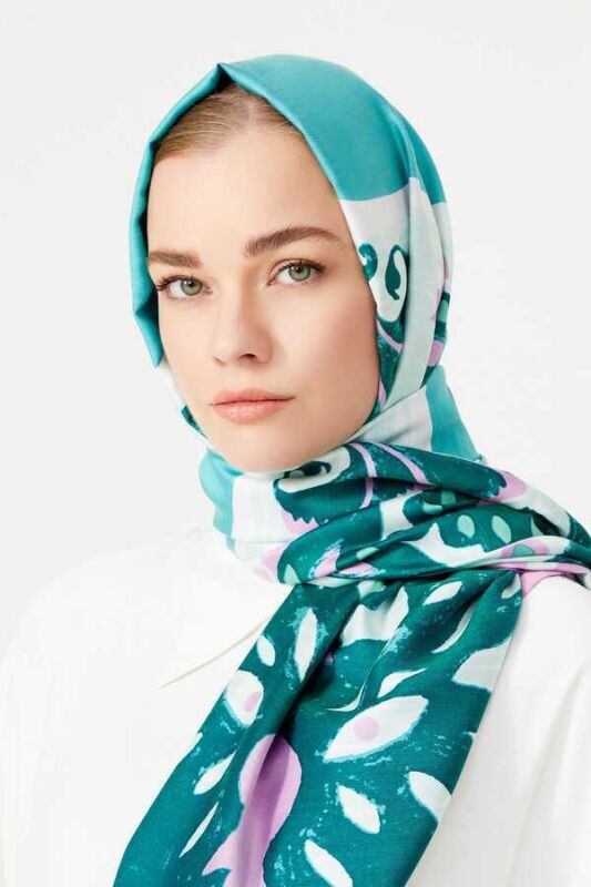 Karanfil Noor Yeşil Şal - 4