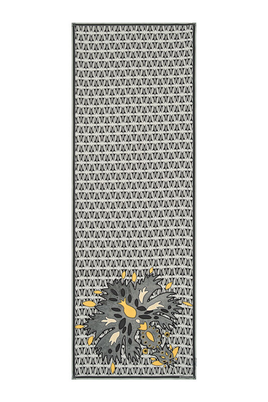 Karanfil-S Gri Floş Viskon Şal - 1
