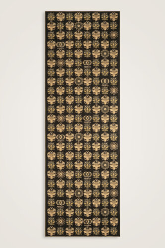 Kır Çiçeği Kahve Pamuk İpek Şal 70x210 - 2