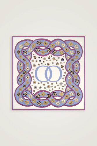 Knitted Rose Pink Twill Silk Scarf - 2