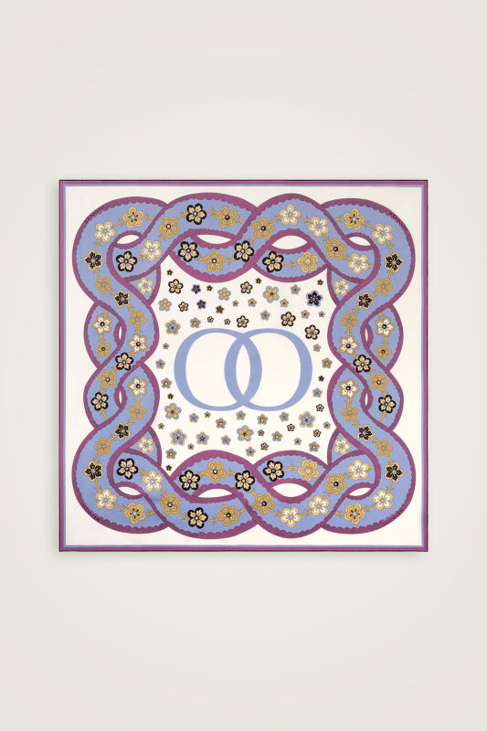 Knitted Rose Pink Twill Silk Scarf - 2