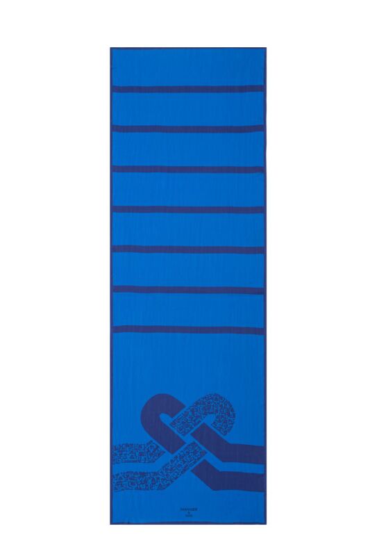 Knots Shawl Navy - 1