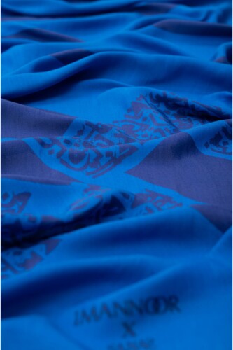 Knots Shawl Navy - 2