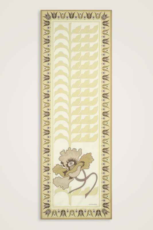 Kufi Arpa Floş Pamuk Şal 70x210 - 2