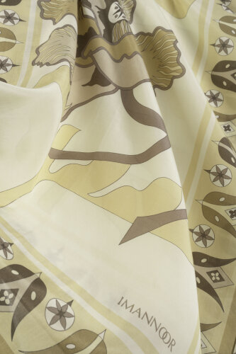 Kufi Arpa Floş Pamuk Şal 70x210 - 4