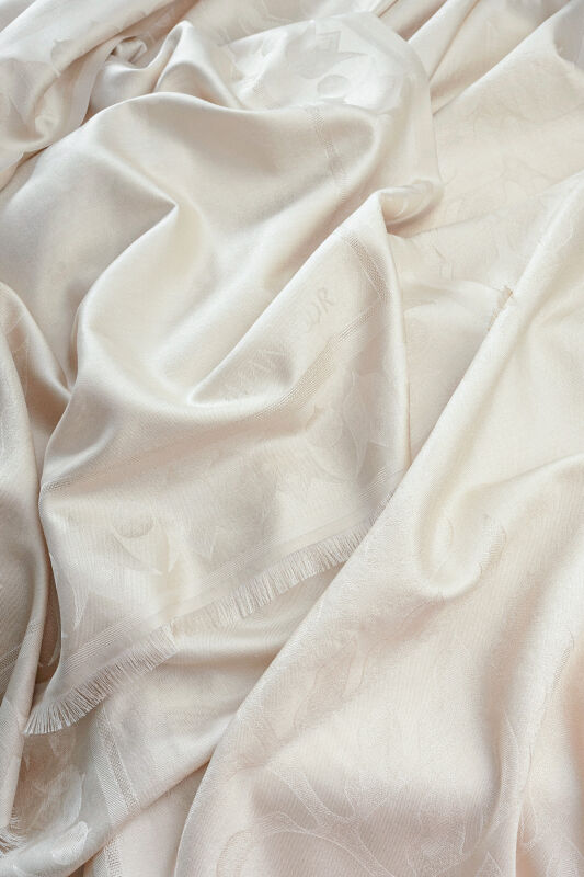 Kufi Kemik Jakar İpek Şal 70x200 - 3