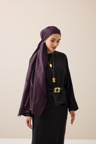 Kufi Melon-Shaped Modal Silk Scarf - 1