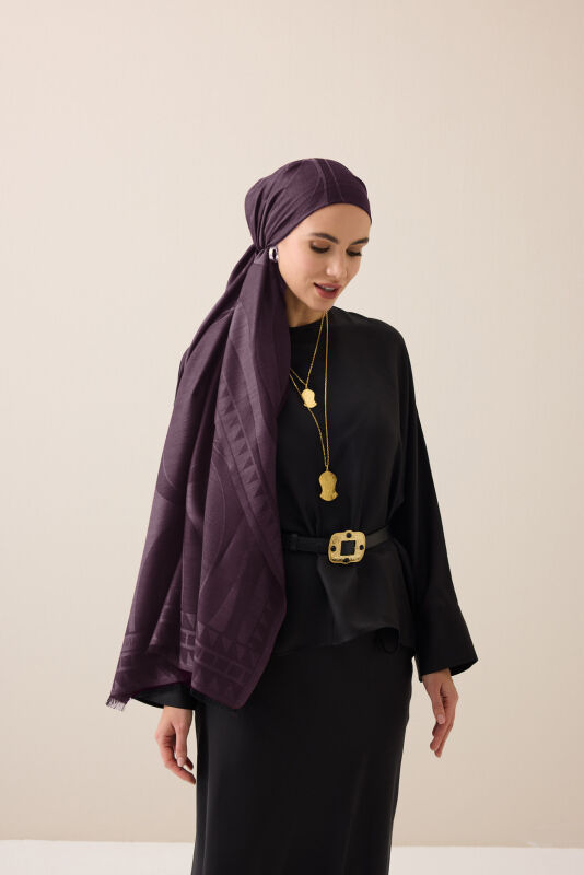 Kufi Melon-Shaped Modal Silk Scarf - 1