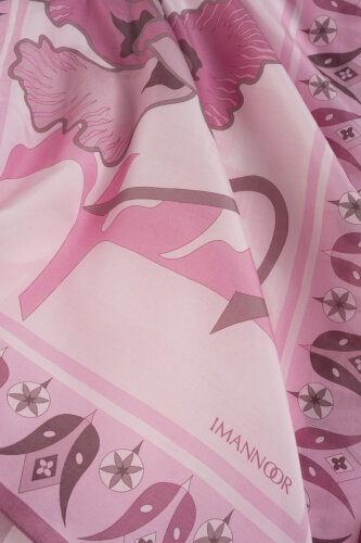 Kufi Pembe Floş Pamuk Şal 70x210 - Imannoor (4)