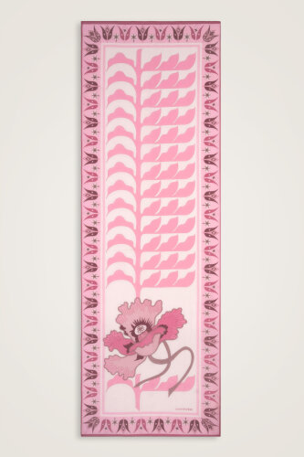 Kufi Pink Floss Cotton Shawl - 2