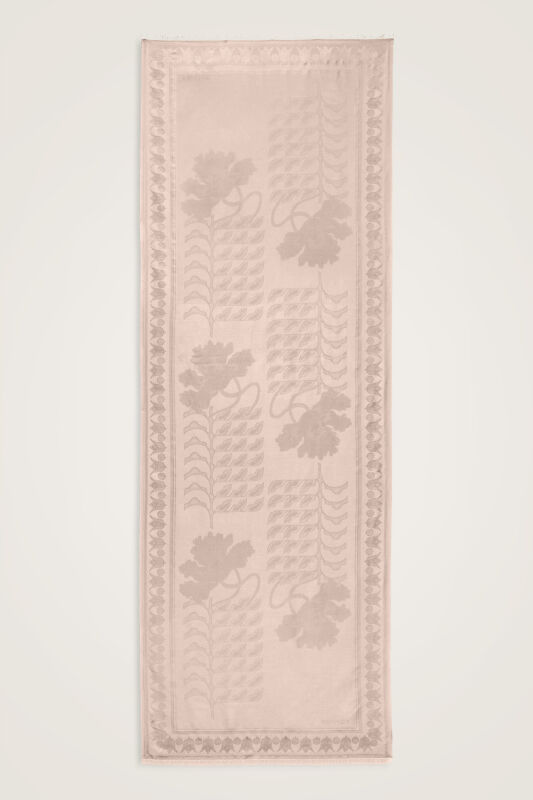 Kufi Pudra Jakar İpek Şal 70x200 - 2