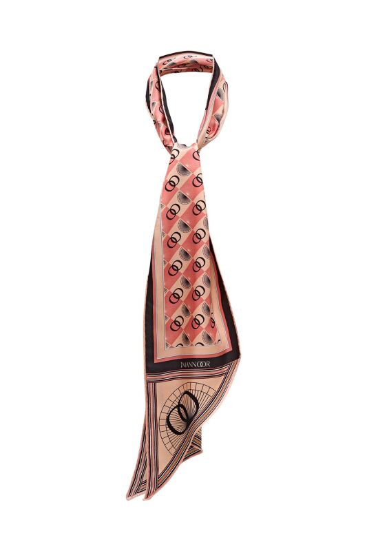 Kutu Logo Somon İpek Fular - 4