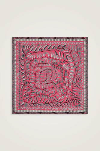 Labyrinth Ivy Twill Silk Scarf Powder-Pink - 2