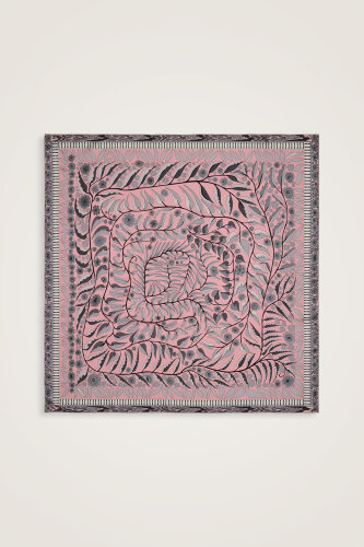Labyrinth Ivy Twill Silk Scarf Powder-Pink - 3