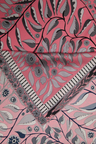 Labyrinth Ivy Twill Silk Scarf Powder-Pink - 5