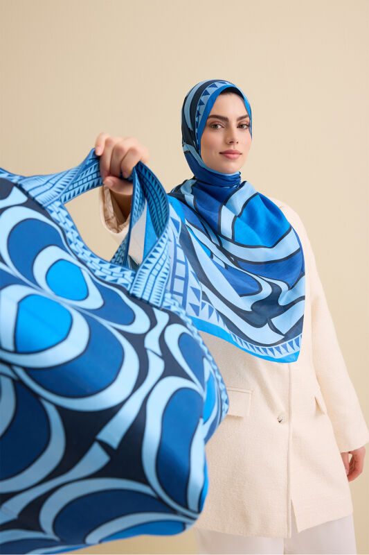 Large Bambunoor Navy Blue Summer Bag - 1