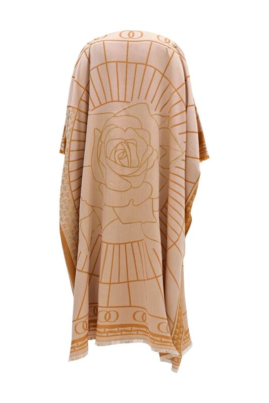 Leila Silk Jacquard Caftan Gold - 2