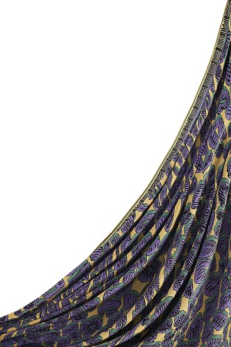 Leopard of the East Silk Scarf Plum - 3