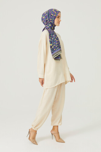 Leopard of the East Silk Scarf Plum - 6