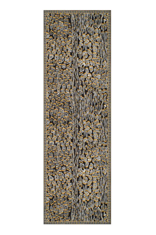 Leopard Silk Shawl Gold - 1