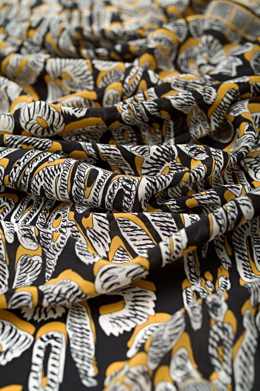 Leopard Silk Shawl Gold - 2