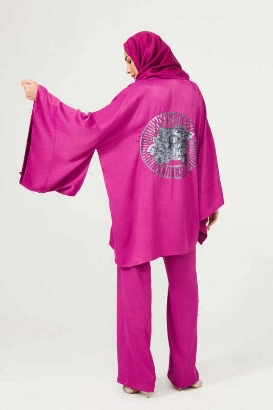 Leyla Mürdüm Kısa Kimono - 3